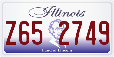 IL license plate Z652749