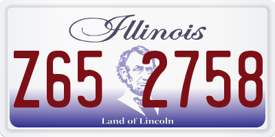 IL license plate Z652758