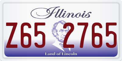 IL license plate Z652765