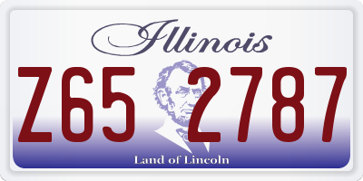 IL license plate Z652787