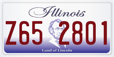 IL license plate Z652801