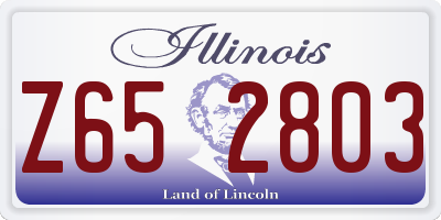IL license plate Z652803