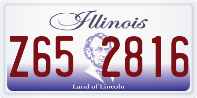 IL license plate Z652816