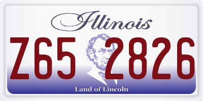 IL license plate Z652826