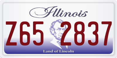 IL license plate Z652837