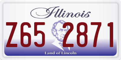IL license plate Z652871