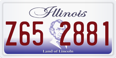 IL license plate Z652881