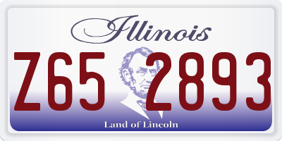 IL license plate Z652893