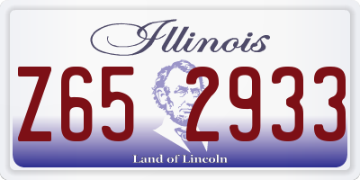 IL license plate Z652933