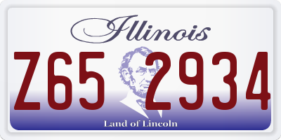 IL license plate Z652934