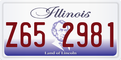 IL license plate Z652981