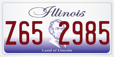 IL license plate Z652985