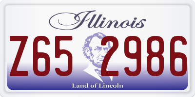 IL license plate Z652986
