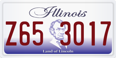 IL license plate Z653017