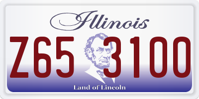 IL license plate Z653100