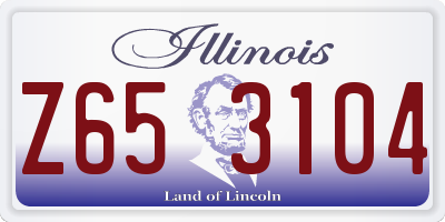 IL license plate Z653104
