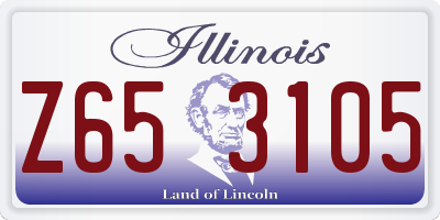 IL license plate Z653105