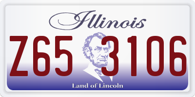 IL license plate Z653106