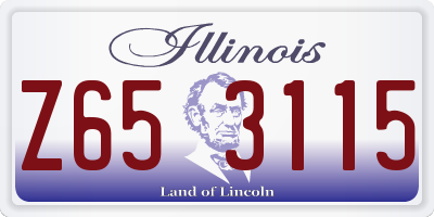 IL license plate Z653115