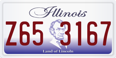 IL license plate Z653167