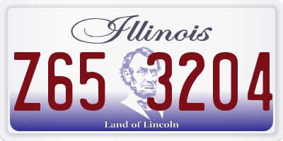 IL license plate Z653204