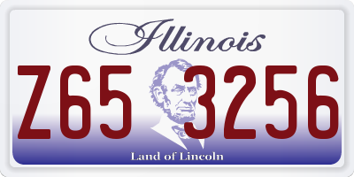 IL license plate Z653256