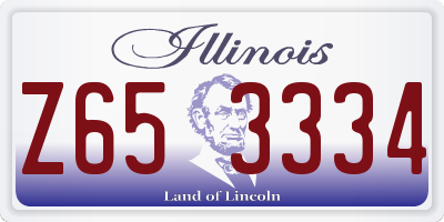 IL license plate Z653334