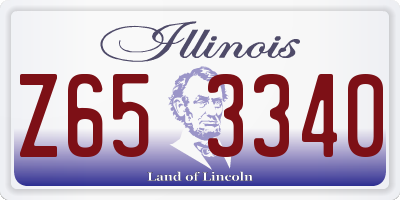 IL license plate Z653340