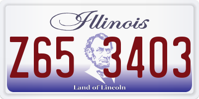 IL license plate Z653403