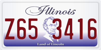 IL license plate Z653416