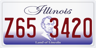 IL license plate Z653420