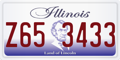 IL license plate Z653433