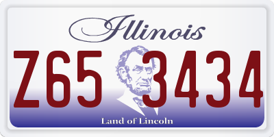 IL license plate Z653434