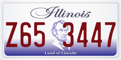 IL license plate Z653447