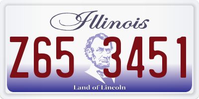 IL license plate Z653451