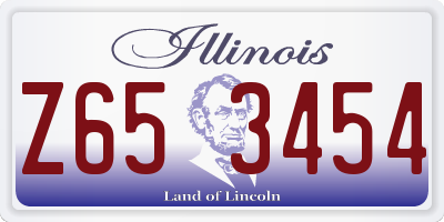 IL license plate Z653454