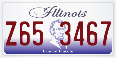 IL license plate Z653467
