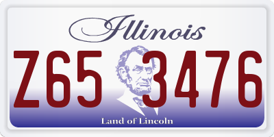 IL license plate Z653476
