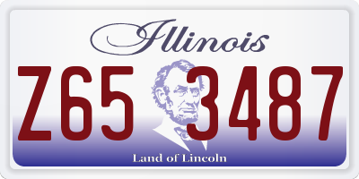 IL license plate Z653487