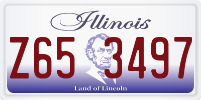 IL license plate Z653497