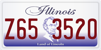 IL license plate Z653520
