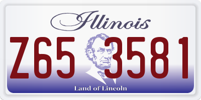 IL license plate Z653581