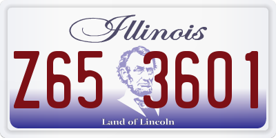 IL license plate Z653601