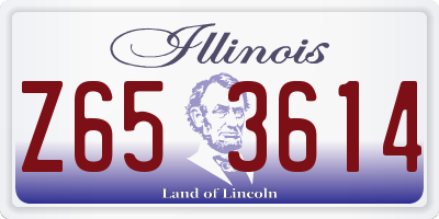 IL license plate Z653614