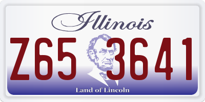 IL license plate Z653641