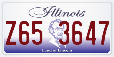 IL license plate Z653647