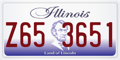 IL license plate Z653651