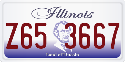 IL license plate Z653667