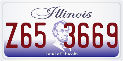 IL license plate Z653669