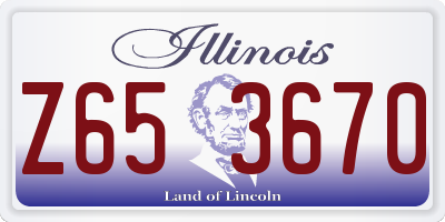 IL license plate Z653670